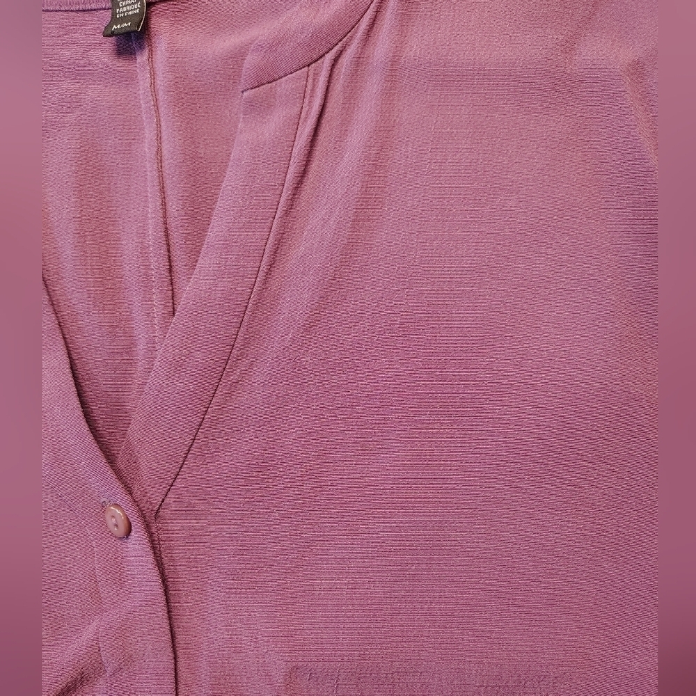 Eileen Fisher Shirt Dress Tencel purple button down  long sleeves, sz M, casual. - Picture 16 of 16